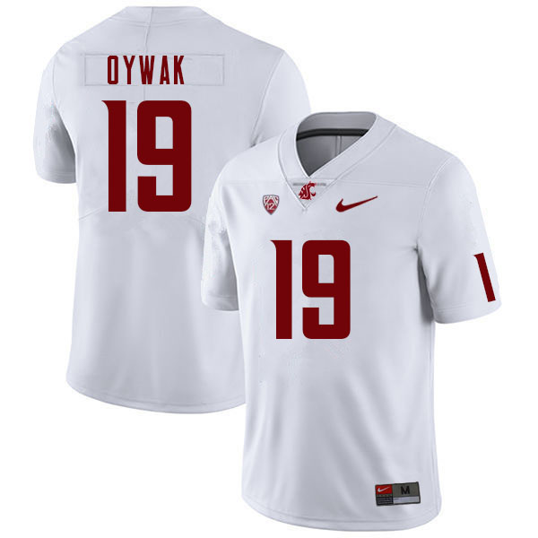 Washington State Cougars #19 Alphonse Oywak College Football Jerseys Sale-White